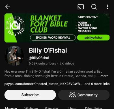 Click to Subscribe to YouTube Link Subscribe To Billy O'FISHAL on YouTube